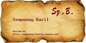 Szepessy Bazil névjegykártya